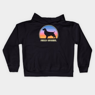 Field Spaniel Vintage Sunset Dog Kids Hoodie